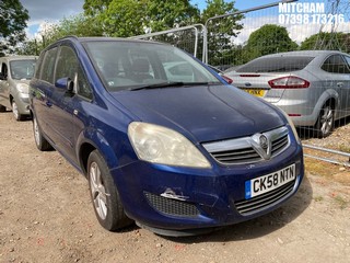 Location: Mitcham - 2009 VAUXHALL ZAFIRA EXCLUSIV MPV REG: CK58NTN, Keys: No, MOT Expiry date: 19/10/2026, 1796 Petrol, 5 Speed Manual Petrol, Former Keepers: 5