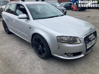 Location: Nottingham - 2008 AUDI A4 AVANT S LINE TDI AUTO Estate REG: FV08LCW, Keys: No, MOT Expiry date: 13/11/2025, 1968 Diesel, Variable 1 Speed Auto Diesel, Former Keepers: 11