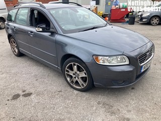 Location: Nottingham - 2010 VOLVO V50 SE D DRIVE Estate REG: ND10HGU, Keys: No, MOT Expiry date: 05/06/2024, 1560 Diesel, 5 Speed Manual Diesel, Former Keepers: 8