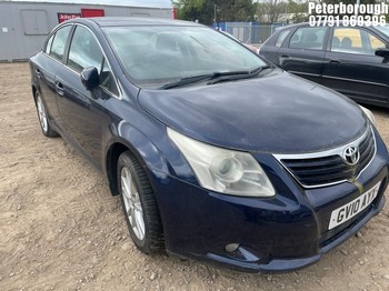 Location: Peterborough - 2010 TOYOTA AVENSIS TR D-4D 4 Door Saloon REG: GV10AYX, Keys: No, MOT Expiry date: 18/12/2024, 1995 Diesel, 6 Speed Manual Diesel, Former Keepers: 4