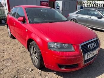 Location: Peterborough - 2008 AUDI A3 SPECIAL EDITION 5 Door Hatchback REG: YC08FGF, Keys: No, MOT Expiry date: 15/12/2026, 1595 Petrol, 5 Speed Manual Petrol, Former Keepers: 10