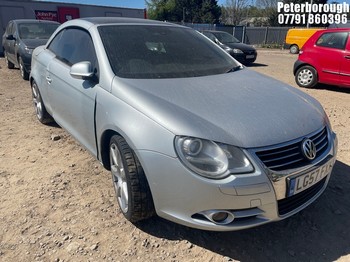 Location: Peterborough - 2007 VOLKSWAGEN EOS SPORT T FSI A Convertible REG: LG57FXX, Keys: No, MOT Expiry date: 10/02/2026, 1984 Petrol, 6 Speed Auto Petrol, Former Keepers: 7