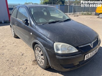 Location: Peterborough - 2003 VAUXHALL CORSA ACTIVE 16V 3 Door Hatchback REG: KL53LHU, Keys: No, MOT Expiry date: 07/12/2026, 1199 Petrol, 5 Speed Manual Petrol, Former Keepers: 3