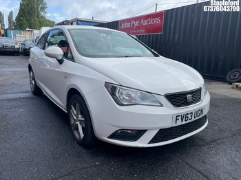 Location: Stapleford - 2013 SEAT IBIZA TOCA 3 Door Hatchback REG: FV63UGN, Keys: Yes, MOT Expiry date: 07/12/2023, 1390 Petrol, 5 Speed Manual Petrol, Former Keepers: 3