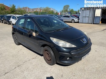 Location: Brentwood - 2009 PEUGEOT 207 S 5 Door Hatchback REG: RE09FWB, Keys: No, MOT Expiry date: 07/01/2026, 1360 Petrol, 5 Speed Manual Petrol, Former Keepers: 5