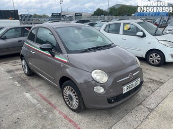 Location: Brentwood - 2008 FIAT 500 SPORT RHD 3 Door Hatchback REG: R60LET, Keys: No, MOT Expiry date: 22/06/2026, 1368 Petrol, 6 Speed Manual Petrol, Former Keepers: 11
