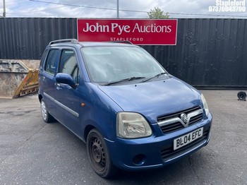 Location: Stapleford - 2004 VAUXHALL AGILA ENJOY 16V MPV REG: BL04EFC, Keys: Yes, MOT Expiry date: 09/05/2026, 1199 Petrol, 5 Speed Manual Petrol, Former Keepers: 4