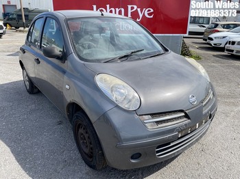 Location: South Wales - 2006 NISSAN MICRA URBIS S 5 Door Hatchback REG: CK06YRJ, Keys: No, MOT Expiry date: 10/02/2026, 1240 Petrol, 5 Speed Manual Petrol, Former Keepers: 6