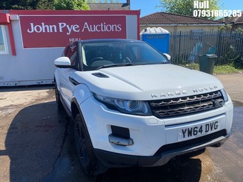 Location: Hull - 2015 LAND ROVER RANGE ROVER EVOQUE PURE T Coupe REG: YW64DVG, Keys: No, MOT Expiry date: 22/09/2026, 2179 Diesel, 6 Speed Manual Diesel, Former Keepers: 3