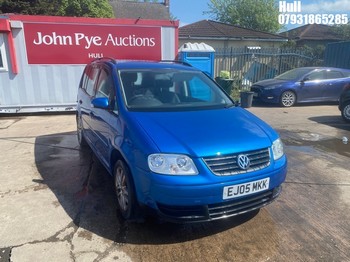 Location: Hull - 2005 VOLKSWAGEN TOURAN S TDI MPV REG: EJ05MKK, Keys: No, MOT Expiry date: 09/10/2025, 1896 Diesel, 6 Speed Manual Diesel, Former Keepers: 12