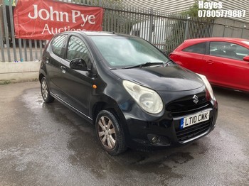 Location: HAYES / HEATHROW - 2010 SUZUKI ALTO SZ4 AUTO 5 Door Hatchback REG: LT10CWK, 996cc Petrol, 4 Speed Auto Petrol, Former Keepers: 2, Keys: No, MOT: Expiry date01/05/2026