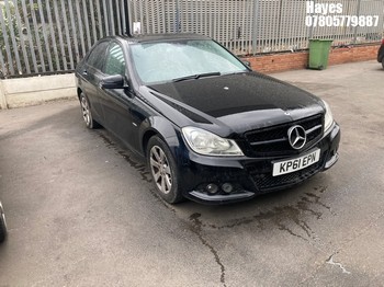 Location: Hayes - 2011 MERCEDES-BENZ C180 SE BLUEEFFICIENCY AU 4 Door Saloon REG: KP61EPN, Keys: No, MOT Expiry date: 18/02/2027, 1796 Petrol, 7 Speed Auto Petrol, Former Keepers: 4