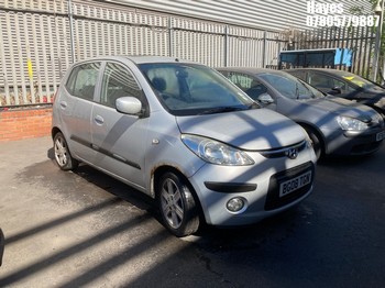 Location: Hayes - 2008 HYUNDAI I10 STYLE 5 Door Hatchback REG: BG08TGN, Keys: No, MOT Expiry date: 26/10/2025, 1086 Petrol, 5 Speed Manual Petrol, Former Keepers: 5