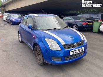 Location: Hayes - 2009 SUZUKI SWIFT GL 5DR 5 Door Hatchback REG: YEZ2552, Keys: No, MOT Expiry date: 05/05/2026, 1328 Petrol, 5 Speed Manual Petrol, Former Keepers: 5