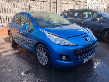 Location: Hayes - 2012 PEUGEOT 207 ALLURE 5 Door Hatchback REG: SB12LHZ, Keys: No, MOT Expiry date: 04/02/2026, 1598 Petrol, 5 Speed Manual Petrol, Former Keepers: 6