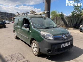 Location: Hayes - 2015 RENAULT KANGOO MAXI LL21 ZE Panel Van REG: LJ64FPK, Keys: No, MOT Expiry date: 26/01/2027, 0 Electric, 1 Speed Auto Electric, Former Keepers: 1