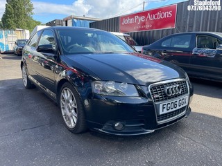 Location: Stapleford - 2006 AUDI A3 TDI S LINE QUATTRO 3 Door Hatchback REG: FG06GGX, Keys: Yes, MOT Expiry date: 08/04/2027, 1968 Diesel, 6 Speed Manual Diesel, Former Keepers: 5
