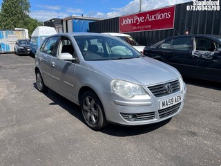 Location: Stapleford - 2009 VOLKSWAGEN POLO MATCH 70 5 Door Hatchback REG: MA59AEN, Keys: Yes, MOT Expiry date: 28/12/2026, 1198 Petrol, 5 Speed Manual Petrol, Former Keepers: 5