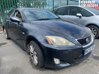 Location: BELVEDERE - 2006 LEXUS IS 250 SE AUTO 4 Door Saloon REG: NC55VHJ, 2499cc Petrol, 6 Speed Auto Petrol, Former Keepers: 7, Keys: No, MOT: Expiry date07.04.2026