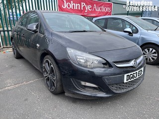 Location: Belvedere - 2013 VAUXHALL ASTRA ENERGY CDTI 5 Door Hatchback REG: DG63ECF, Keys: No, MOT Expiry date: 28/08/2026, 1686 Diesel, 6 Speed Manual Diesel, Former Keepers: 6