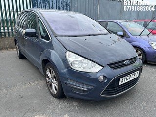 Location: Belvedere - 2013 FORD S-MAX TITANIUM TDCI 138 A MPV REG: AY63CFJ, Keys: No, MOT Expiry date: 01/07/2026, 1997 Diesel, 6 Speed Auto Diesel, Former Keepers: 5