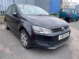 Location: Belvedere - 2010 VOLKSWAGEN POLO SE 85 5 Door Hatchback REG: AD10NXP, Keys: No, MOT Expiry date: 15/03/2027, 1390 Petrol, 5 Speed Manual Petrol, Former Keepers: 5