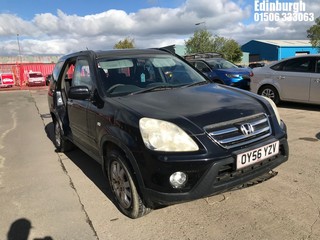 NOTE: ATF Registered Buyers ONLY - Location: Edinburgh - 2006 HONDA CR-V I-CTDI SPORT Estate REG: OY56YZV, Keys: No, MOT Expiry date: 30/09/2022, 2204 Diesel, 6 Speed Manual Diesel, Former Keepers: 3