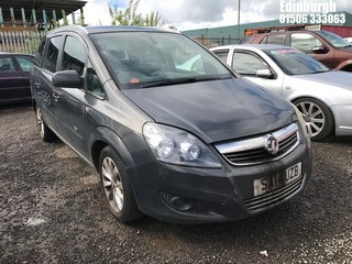 Location: Edinburgh - 2014 VAUXHALL ZAFIRA DESIGN CDTI MPV REG: SA14UZB, Keys: No, MOT Expiry date: 15/02/2025, 1686 Diesel, 6 Speed Manual Diesel, Former Keepers: 3