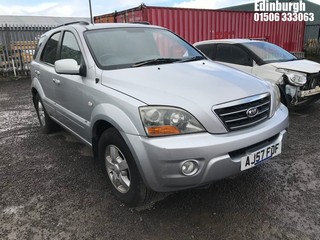 Location: Edinburgh - 2007 KIA SORENTO XS AUTO 5 Door Hatchback REG: AJ57FDF, Keys: No, MOT Expiry date: 09/02/2026, 2497 Diesel, 5 Speed Auto Diesel, Former Keepers: 3