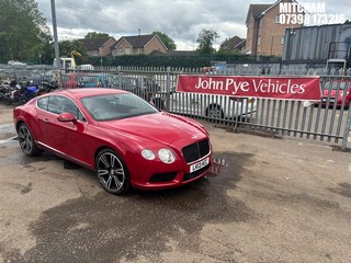Location: Mitcham - 2013 BENTLEY CONTINENTAL GT V8 AUTO Coupe REG: LK13HCC, Keys: Yes, MOT Expiry date: 29/04/2026, 3993 Petrol, 8 Speed Auto Petrol, Former Keepers: 7