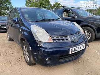 Location: Mitcham - 2007 NISSAN NOTE SE AUTO MPV REG: DA07WYM, Keys: No, MOT Expiry date: 17/08/2026, 1598 Petrol, 4 Speed Auto Petrol, Former Keepers: 8