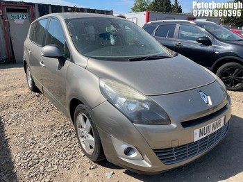 Location: Peterborough - 2011 RENAULT GRAND SCENIC D-QUE TT VVT MPV REG: NU11NNR, Keys: No, MOT Expiry date: 29/01/2026, 1598 Petrol, 6 Speed Manual Petrol, Former Keepers: 9
