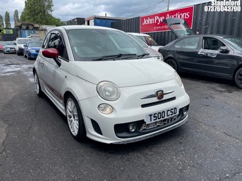 Location: Stapleford - 2009 ABARTH 500 3 Door Hatchback REG: T500CSD, Keys: Yes, MOT Expiry date: 20/03/2027, 1368 Petrol, 5 Speed Manual Petrol, Former Keepers: 8