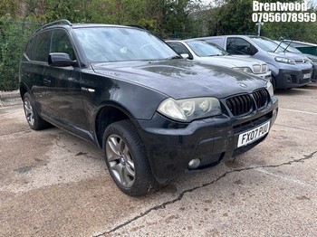Location: Brentwood - 2007 BMW X3 SPORT Estate REG: FX07PUU, Keys: No, MOT Expiry date: 30/05/2025, 2487 Petrol, Auto Petrol, Former Keepers: 6