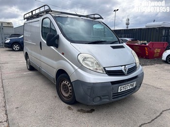 Location: Brentwood - 2007 VAUXHALL VIVARO 2700 CDTI SWB Panel Van REG: GY07PNE, Keys: No, MOT Expiry date: 19/10/2024, 1995 Diesel, 6 Speed Manual Diesel, Former Keepers: 3