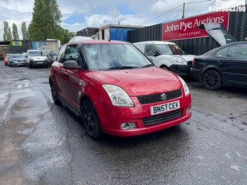 Location: Stapleford - 2007 SUZUKI SWIFT VVTS GLX 3 Door Hatchback REG: BN57CEV, Keys: Yes, MOT Expiry date: 16/02/2027, 1490 Petrol, 5 Speed Manual Petrol, Former Keepers: 6