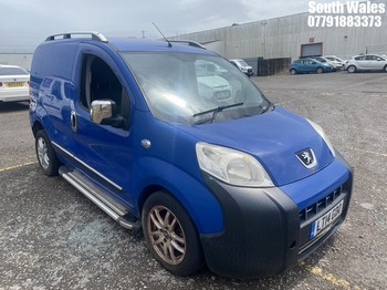 Location: South Wales - 2014 PEUGEOT BIPPER S HDI Panel Van REG: LT14GDO, Keys: No, MOT Expiry date: 22/03/2025, 1248 Diesel, 5 Speed Manual Diesel, Former Keepers: 4