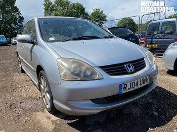 Location: Mitcham - 2004 HONDA CIVIC SE EXECUTIVE AUTO 5 Door Hatchback REG: RJ04UWH, Keys: No, MOT Expiry date: 07/08/2026, 1590 Petrol, 4 Speed Auto Petrol, Former Keepers: 7