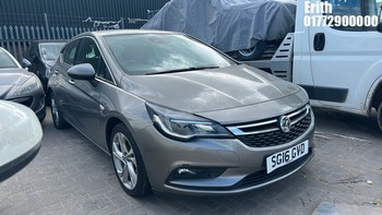 Location: Erith - 2016 VAUXHALL ASTRA SRI 5 Door Hatchback REG: SG16GVD, Keys: Yes, MOT Expiry date: 08/04/2026, 1399 CC Petrol, 5 Speed Manual Petrol, Former Keepers: 2