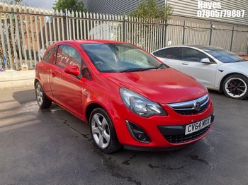Location: Hayes - 2014 VAUXHALL CORSA SXI 3 Door Hatchback REG: CV64MXX, Keys: No, MOT Expiry date: 20/08/2026, 1229 Petrol, 5 Speed Manual Petrol, Former Keepers: 4