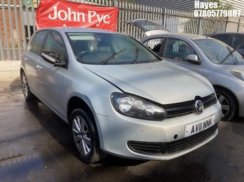 Location: Hayes - 2011 VOLKSWAGEN GOLF MATCH TSI 5 Door Hatchback REG: AV11NNK, Keys: No, MOT Expiry date: 24/07/2025, 1390 Petrol, 6 Speed Manual Petrol, Former Keepers: 5