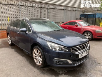 Location: Hayes - 2017 PEUGEOT 508 ALLURE SW HDI BLUE S/ Estate REG: DG17FSN, Keys: No, MOT Expiry date: 24/10/2025, 1560 Diesel, 6 Speed Manual Diesel, Former Keepers: 2