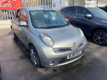 Location: Hayes - 2010 NISSAN MICRA N-TEC 5 Door Hatchback REG: RJ10OLH, Keys: No, MOT Expiry date: 23/11/2026, 1240 Petrol, 5 Speed Manual Petrol, Former Keepers: 4