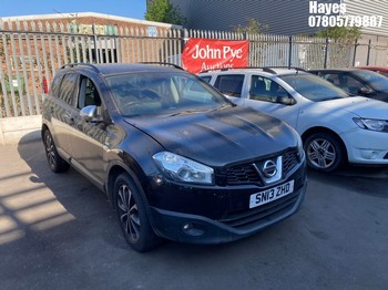 Location: Hayes - 2013 NISSAN QASHQAI +2 360 4X4 DCI AU 5 Door Hatchback REG: SN13ZHD, Keys: No, MOT Expiry date: 27/12/2025, 1995 Diesel, 6 Speed Auto Diesel, Former Keepers: 3
