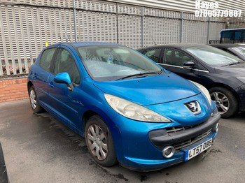 Location: Hayes - 2007 PEUGEOT 207 M:PLAY 5 Door Hatchback REG: LT57OBS, Keys: No, MOT Expiry date: 19/02/2026, 1360 Petrol, 5 Speed Manual Petrol, Former Keepers: 5