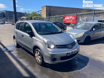 Location: Hayes - 2008 NISSAN NOTE VISIA MPV REG: NL08GKA, Keys: No, MOT Expiry date: 25/11/2026, 1386 Petrol, 5 Speed Manual Petrol, Former Keepers: 5