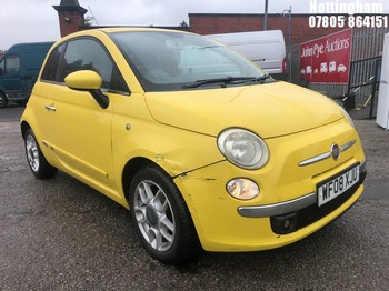 Location: Nottingham - 2008 FIAT 500 SPORT RHD 3 Door Hatchback REG: WF08HJU, 1242cc PETROL, 5 Speed Manual Petrol, Former Keepers: 12, Keys: Yes, MOT Expiry date: 11/10/2026