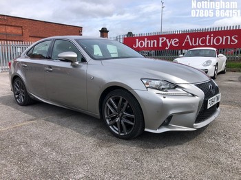 Location: Nottingham - 2015 LEXUS IS 300H F SPORT CVT 4 DOOR SALOON REG: FD64YWV, 2494cc HYBRID ELECTRIC, VARIABLE 1 SPEED AUTO PETROL.E, Former Keepers: 2, Keys: Yes, MOT Expiry date: 16/11/2026