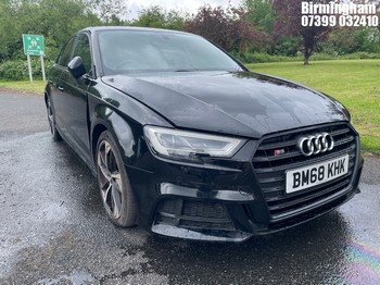 Location: Birmingham - 2019 AUDI S3 BLACK ED TFSI QUATTRO 5 Door Hatchback REG: BM68KHK, 1984 Petrol, 6 Speed Semi Auto Petrol, Former Keepers: 3, Keys: No, MOT Expiry date: 10/02/2023