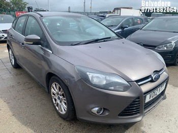 Location: Belvedere - 2012 FORD FOCUS TITANIUM 125 AUTO 5 DOOR HATCHBACK REG: VO12VTT, 1596cc PETROL, 6 SPEED AUTO PETROL, Former Keepers: 4, Keys: Yes, MOT Expiry date: 27.08.2026